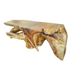 Console Table Live Edge Wood