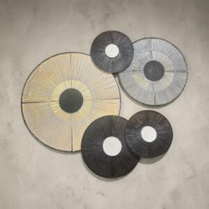 Modern bamboo circles wall lights decor