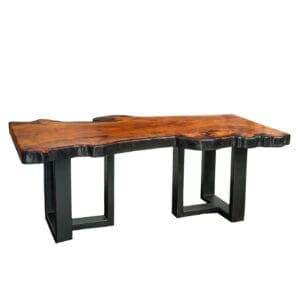 Live edge wood and resin coffee table