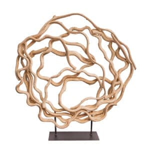 Jungle vines wood circular wall sculpture