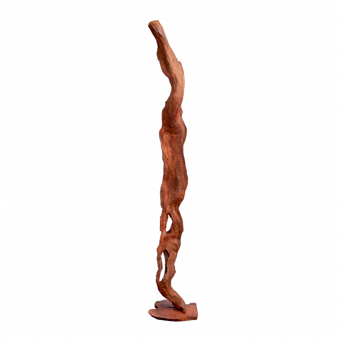 Live edge vertical wood sculpture