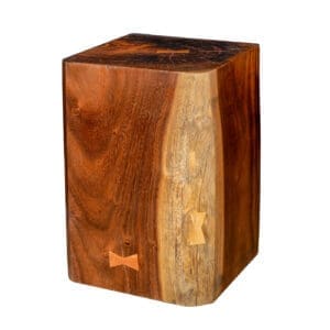 Live edge wood stump stool