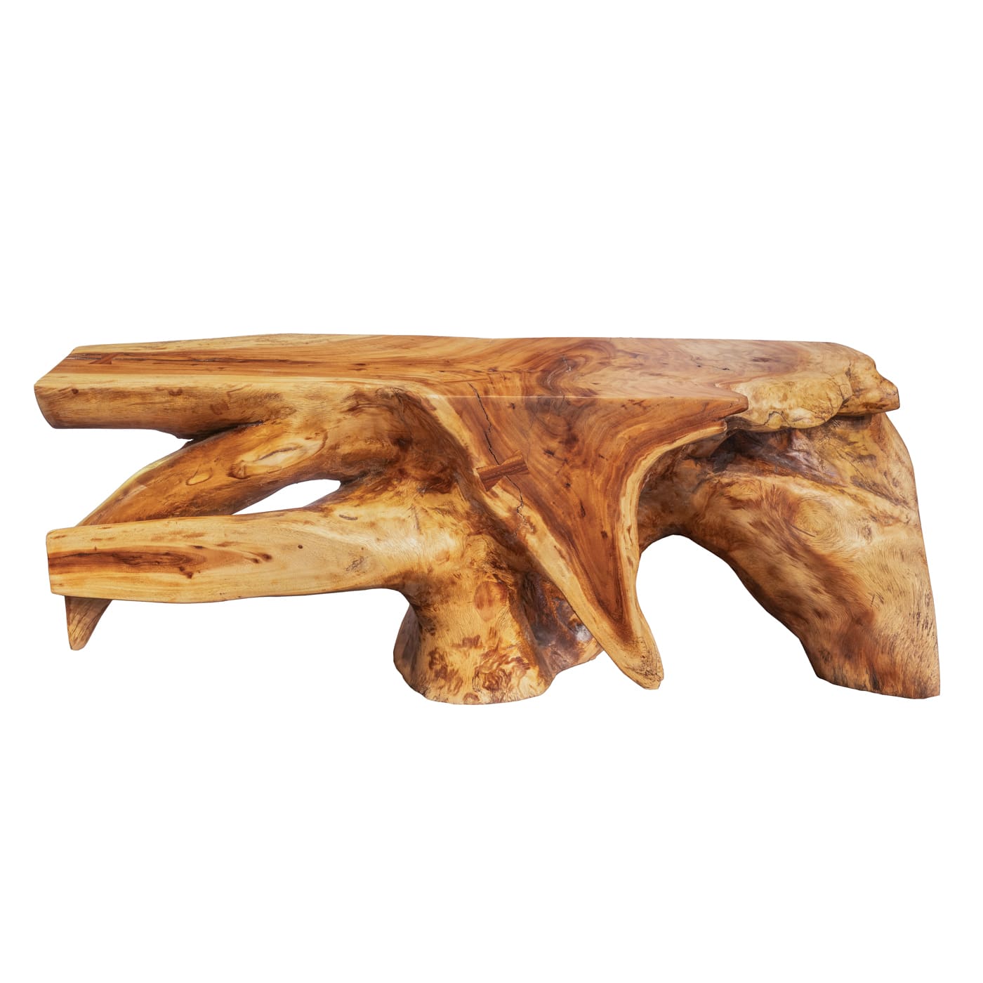 Console Table Live Edge Wood